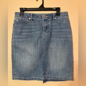 Nine West vintage America Sky Blue Denim skirt SZ 4/27